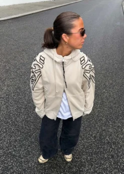 ALIS GYLL HOODIE W/ ZIPPER & EMBROIDERY
