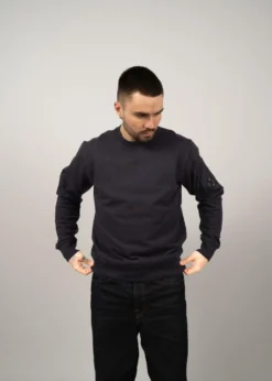 C.P. Company Diagonal Raised Fleece Crewneck Lens