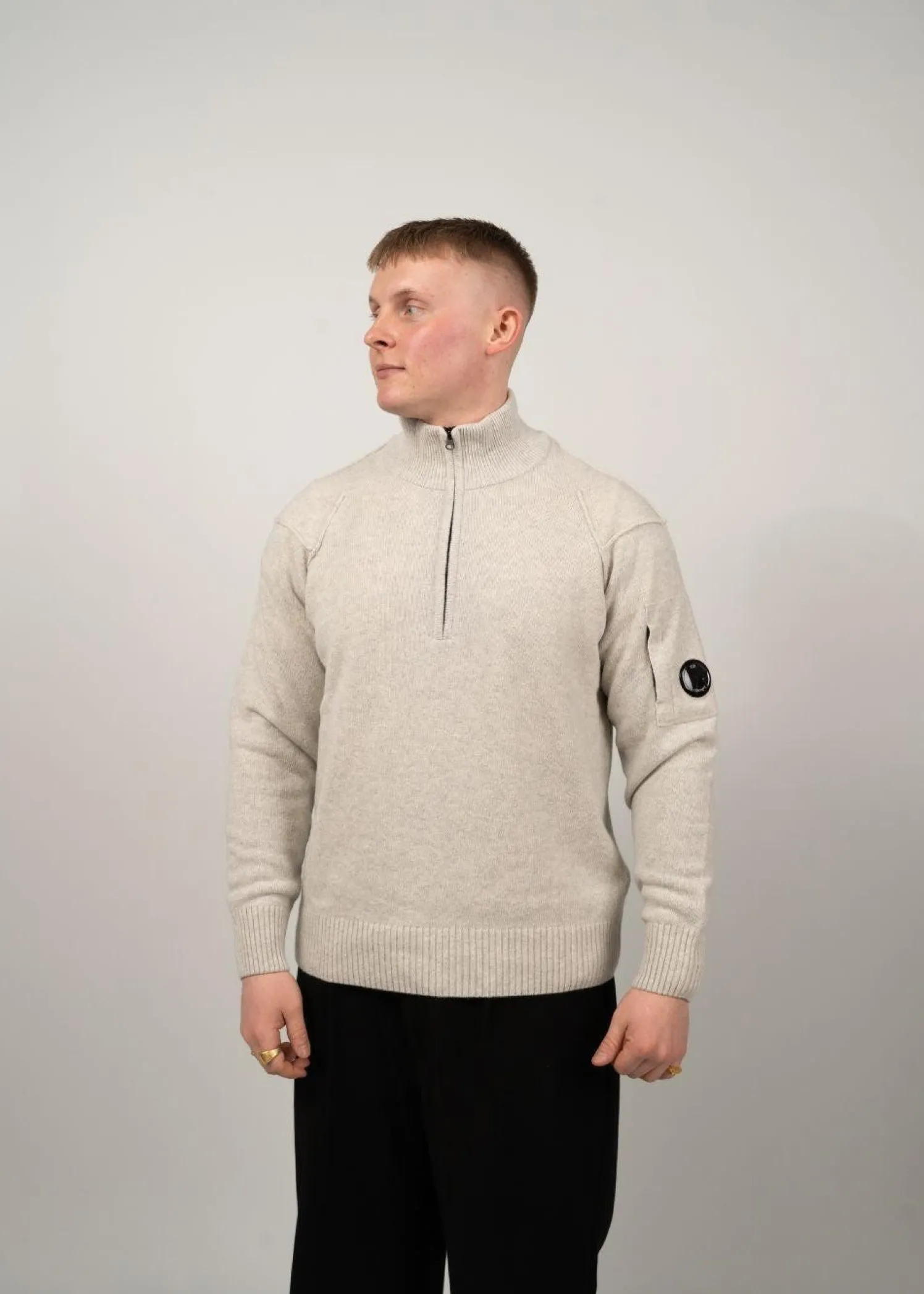 C.P. Company Half Zip Lambswool GRS