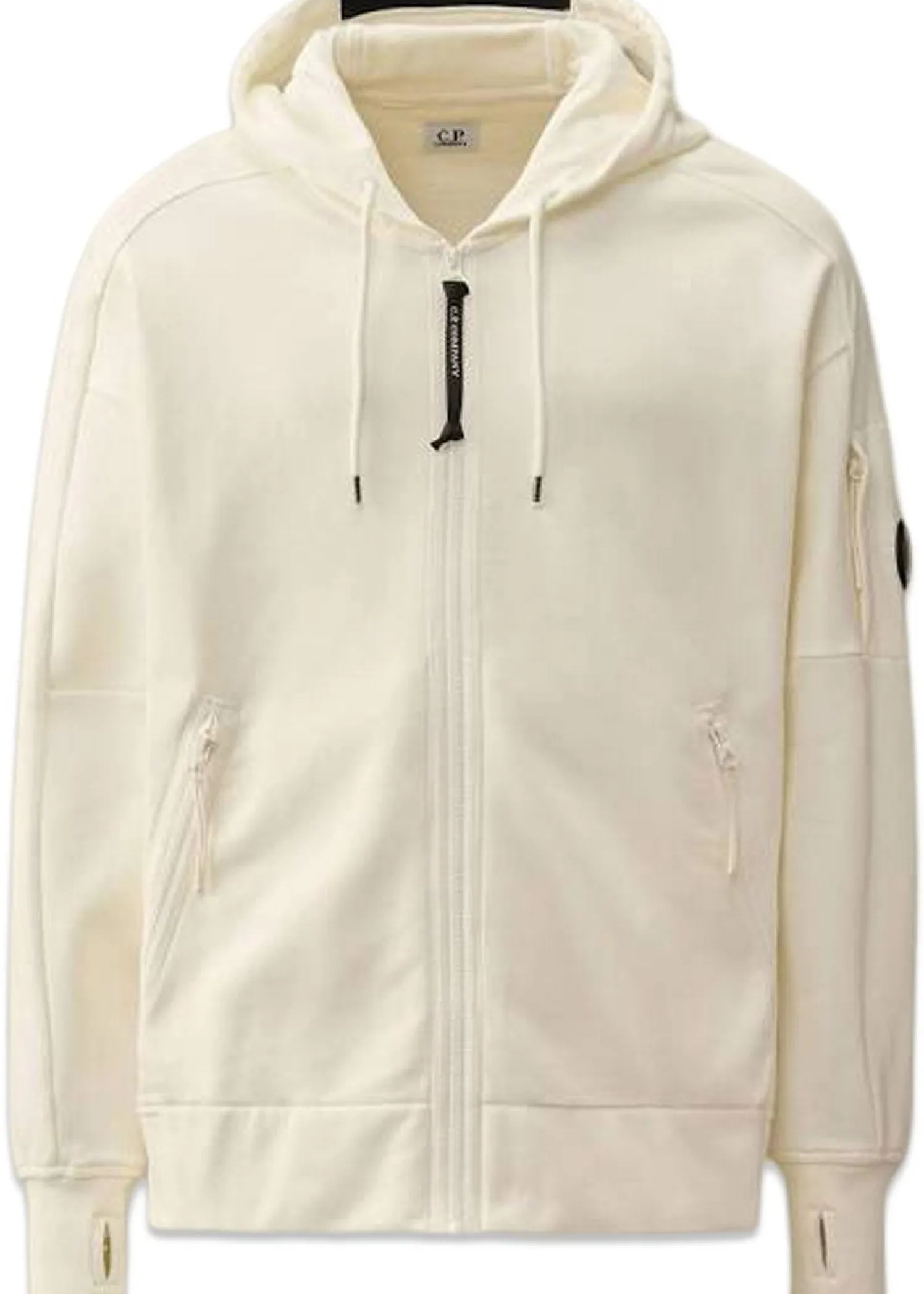 C.P. Company HOODED OPEN DIAGONAL RAISED FLEECE