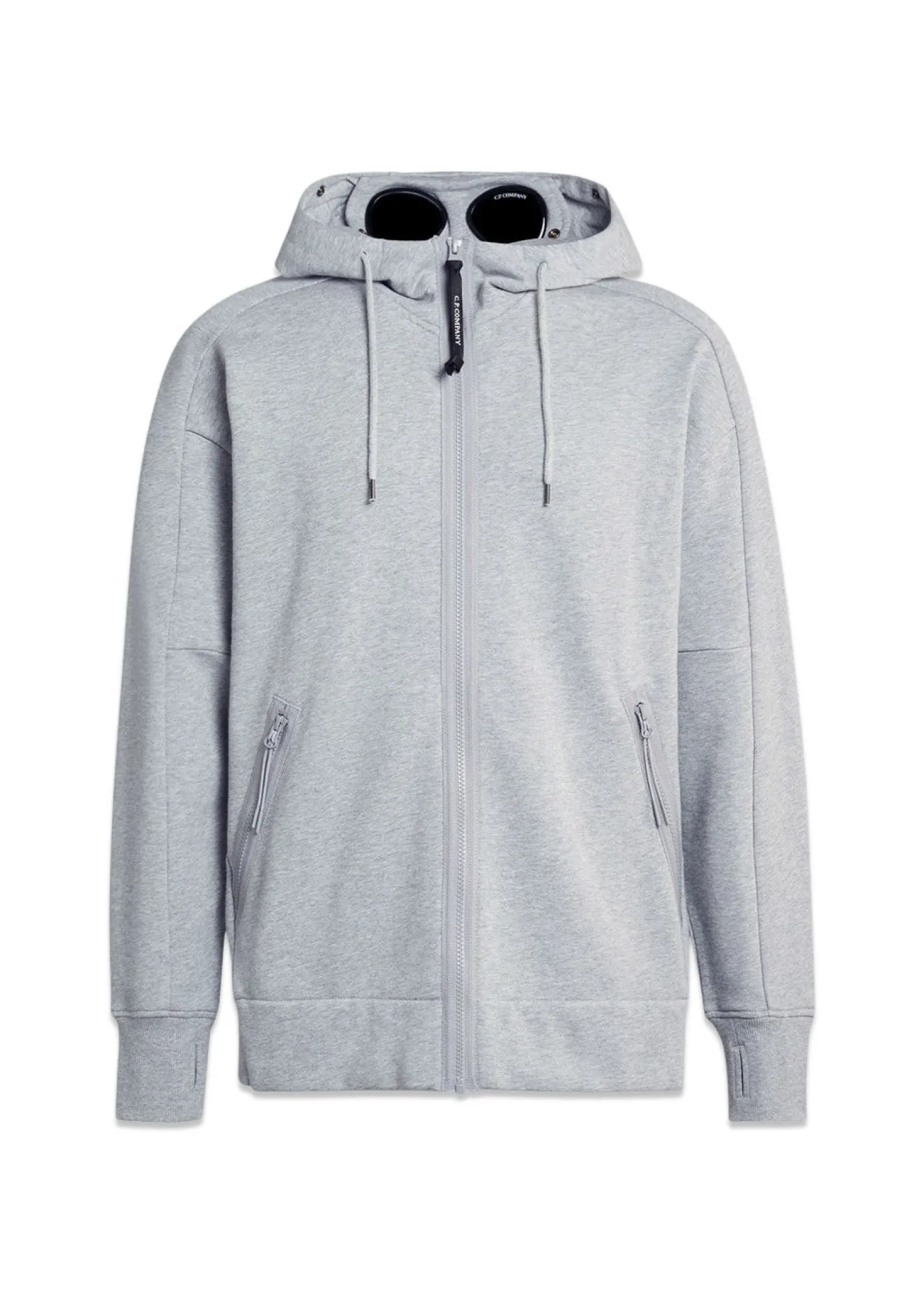C.P. Company sweatshirts hooded open diagonal raised fleece
