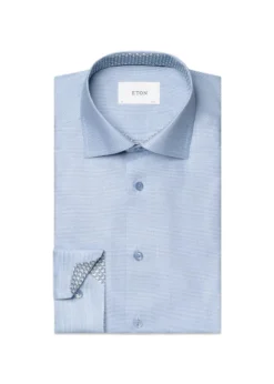 Eton Slim Semi Solid Effect Dobby Shirt