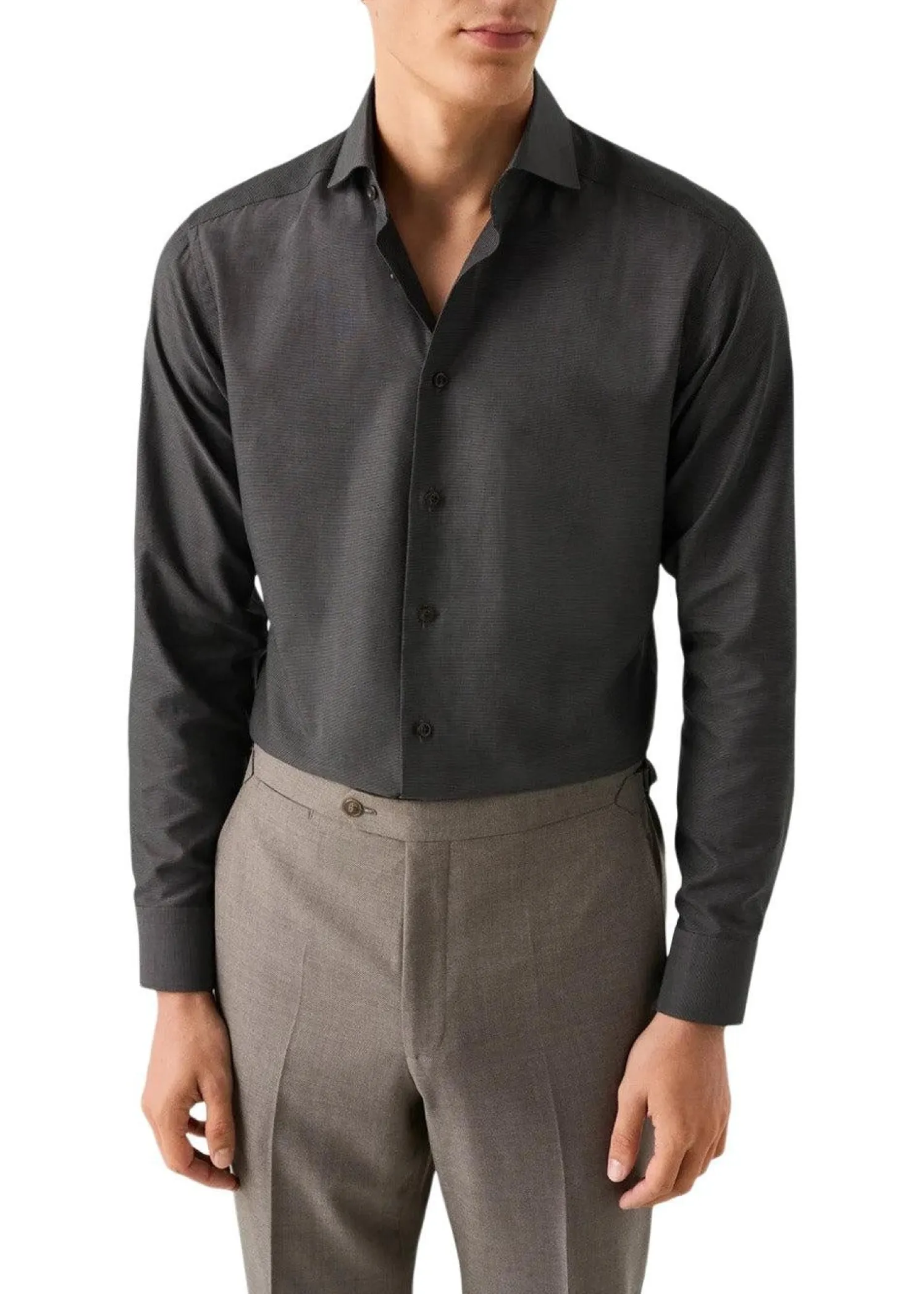 Eton Slim Semi Solid Signature Dobby Shirt
