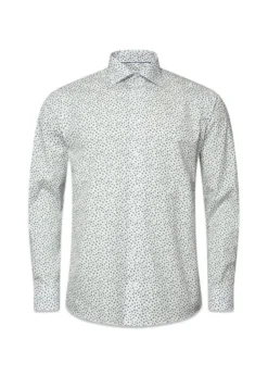 Eton Umbrella Print Poplin Slim Shirt