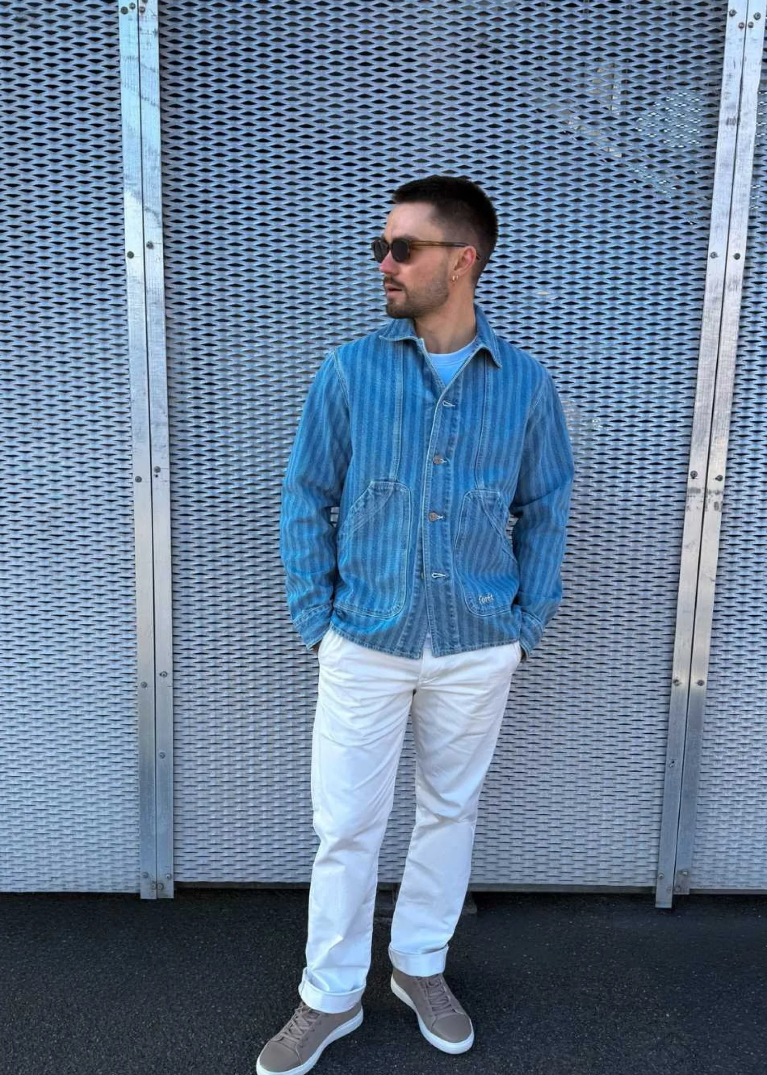 Forét BERRY DENIM OVERSHIRT