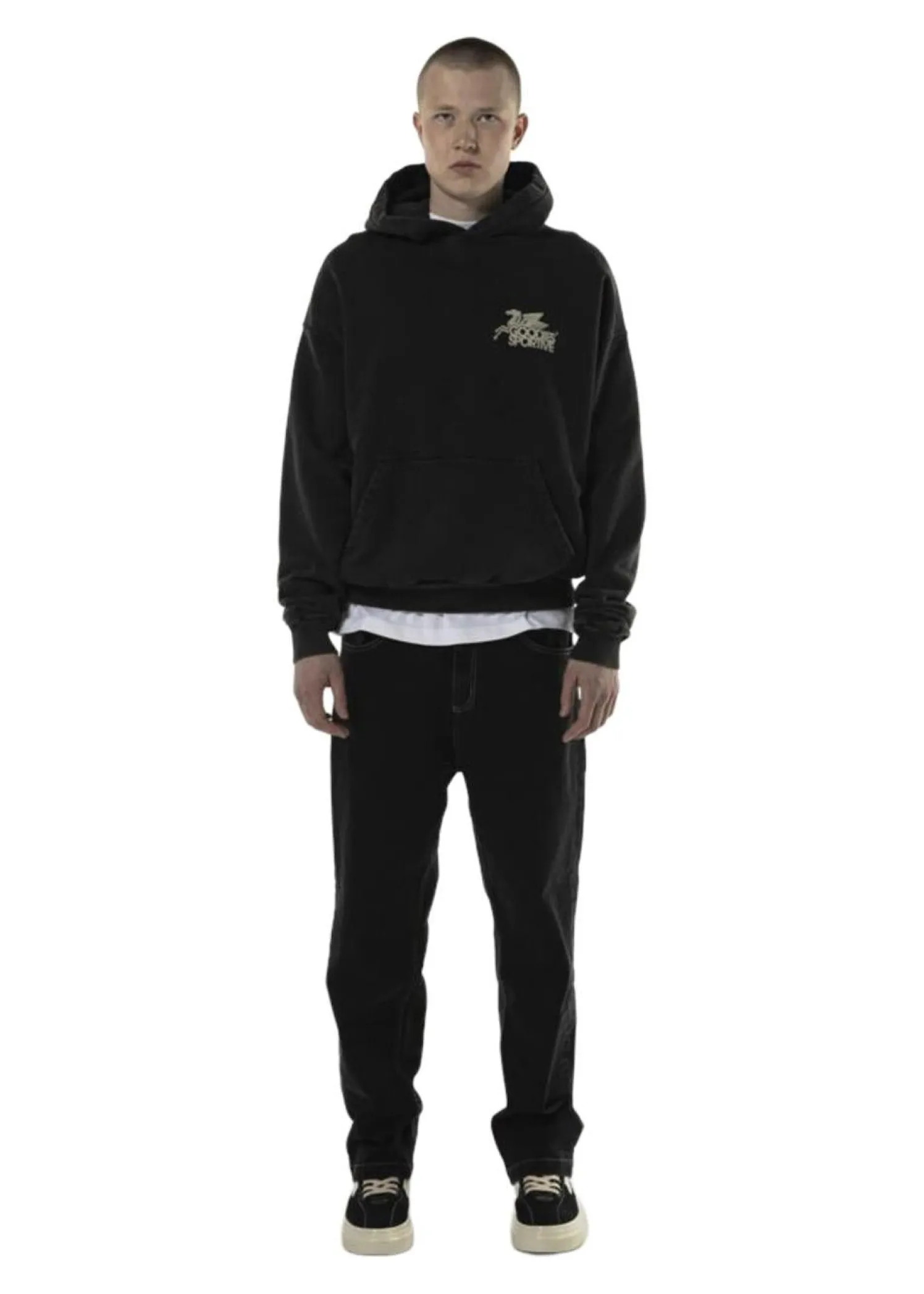 Goodies Sportive VINTAGE BLACK PEGASUS HOODIE