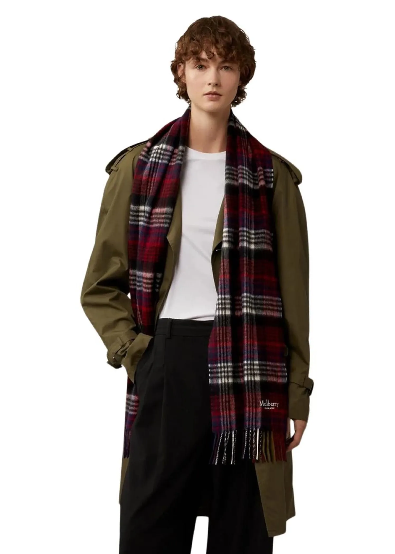 Mulberry Mulberry Heritage Check Scarf