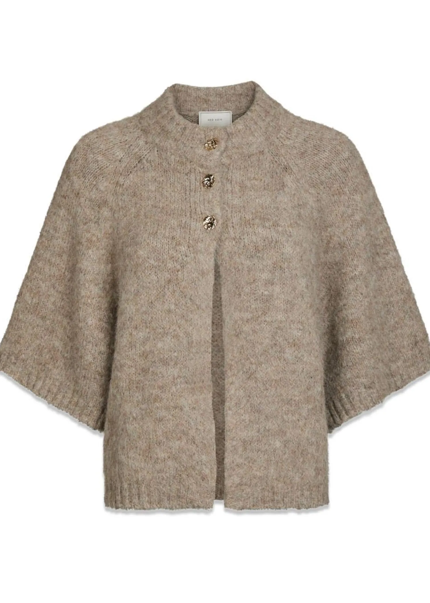 Neo Noir Benuta Fluffy Knit Cardigan