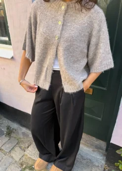 Neo Noir Benuta Fluffy Knit Cardigan