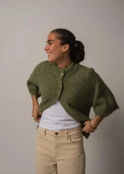 Neo Noir Benuta Fluffy Knit Cardigan