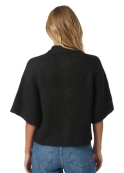 Neo Noir Benuta Fluffy Knit Cardigan