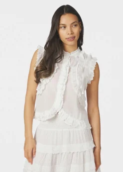 Neo Noir Celia Ruffle Top