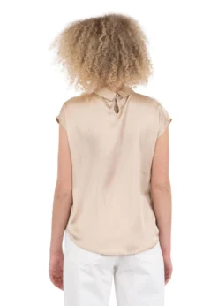Neo Noir Fleur Drapy Satin Blouse