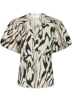 Neo Noir Irina Graphic Zag Blouse
