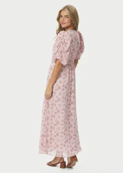 Neo Noir Kikka Chiffon Flower Dress