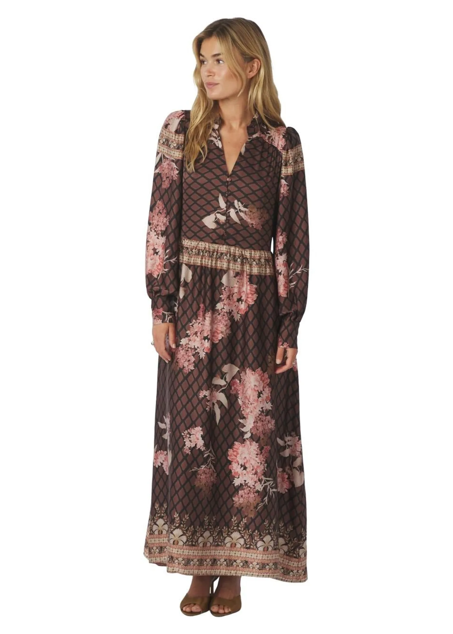 Neo Noir Nova Botanical Border Dress