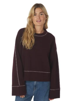 Neo Noir Roeme Knit Stitch Blouse