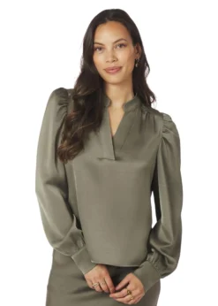 Neo Noir Rosslyn Heavy Sateen Blouse