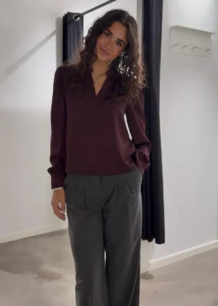 Neo Noir Rosslyn Heavy Sateen Blouse