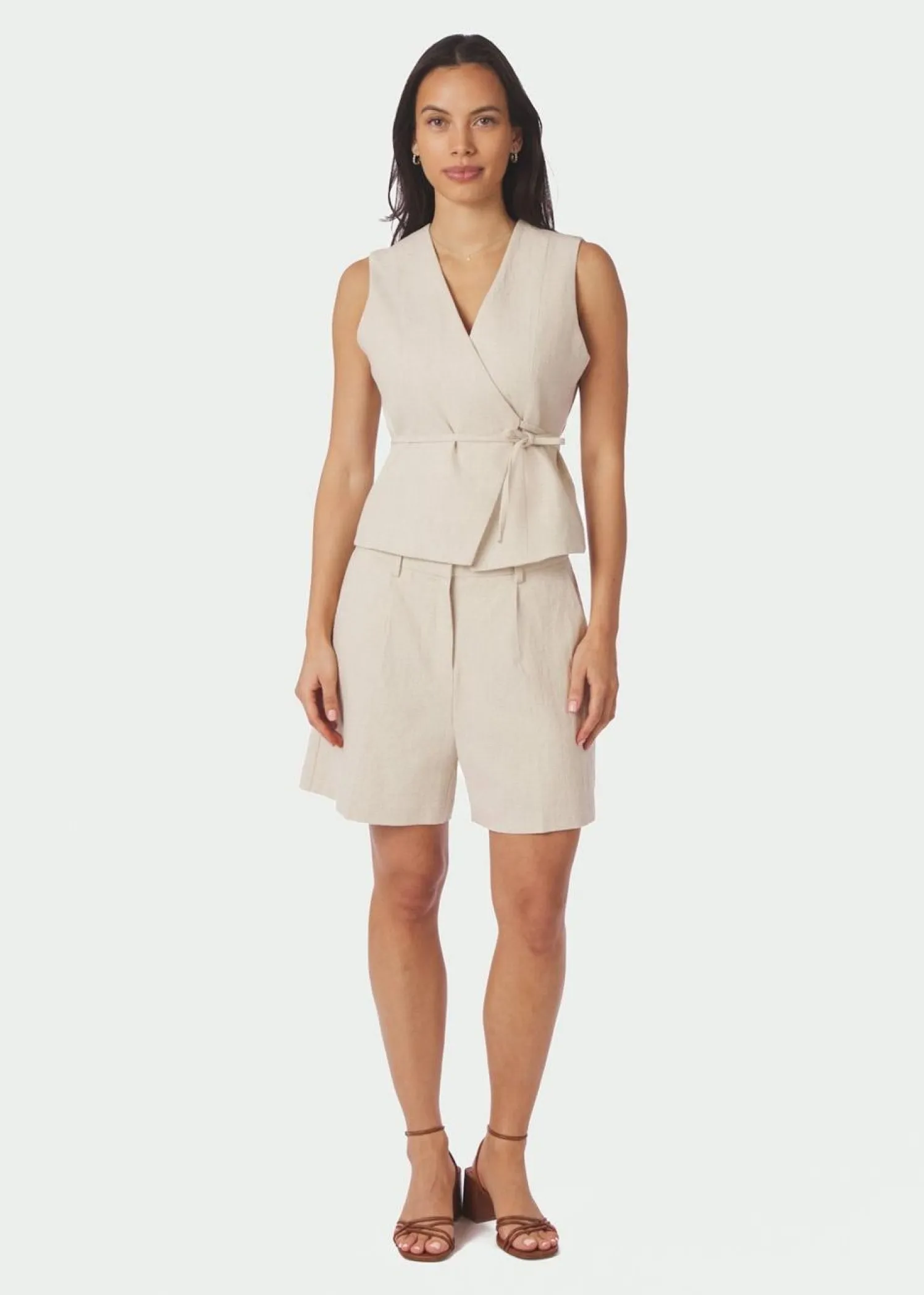 Neo Noir Samara Ramie Waistcoat