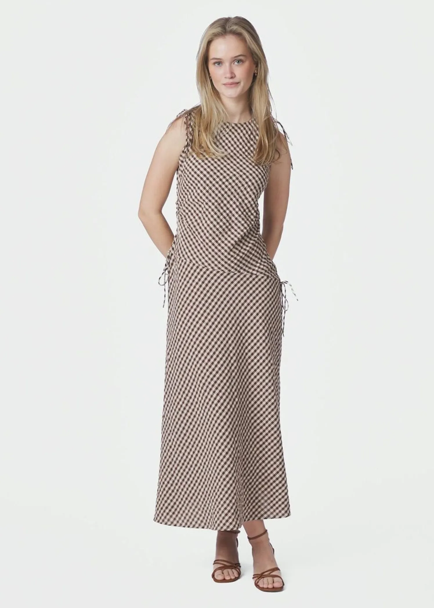 Neo Noir Saxton Check Dress