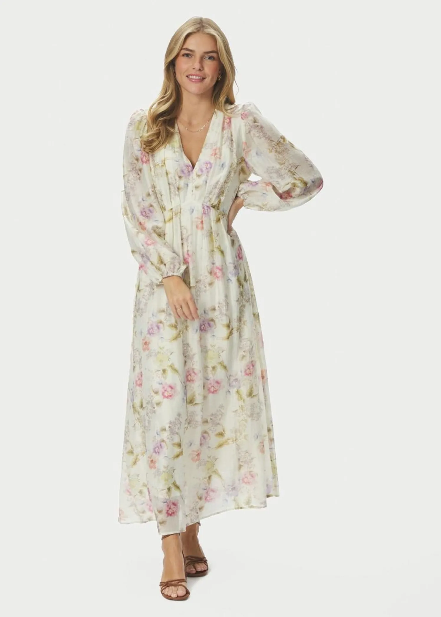 Neo Noir Silfi Vintage Flower Dress