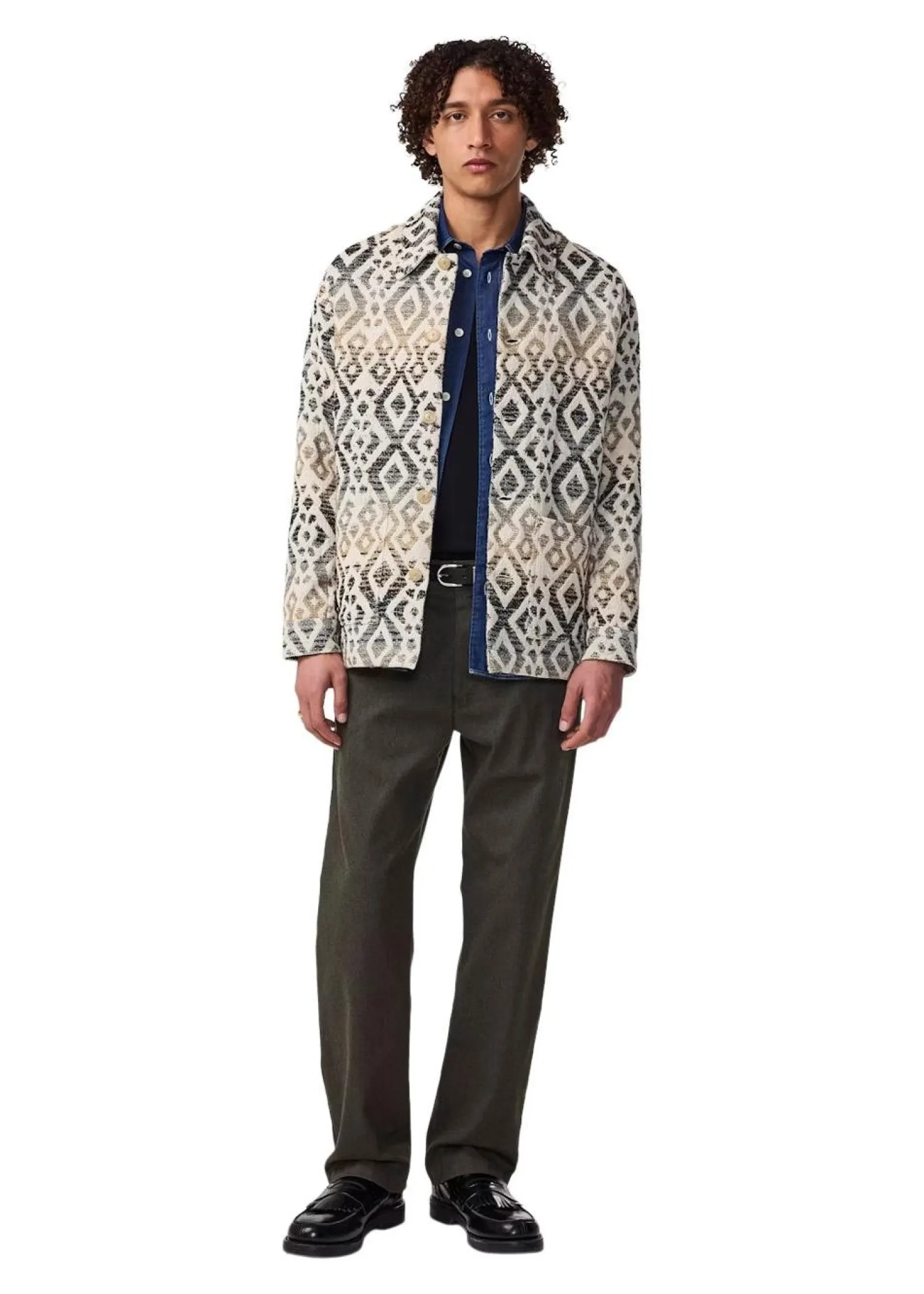 Nn. 07 Blaze Jacquard Overshirt