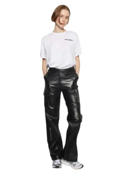 Oval Square Deep Leather Pants