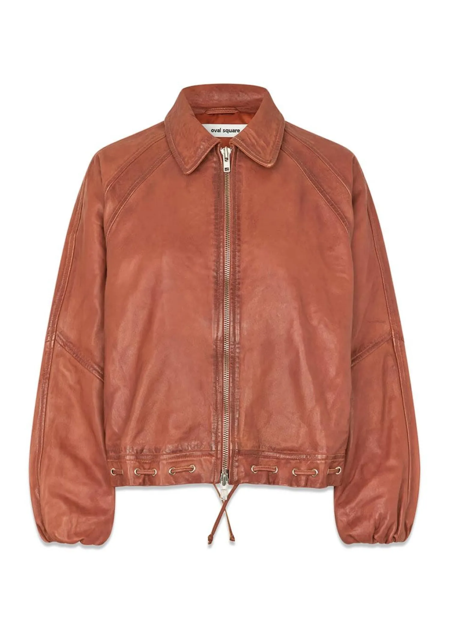 Oval Square Eye leather bomber