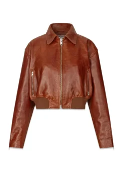 Oval Square Marilyn Leather Bomber