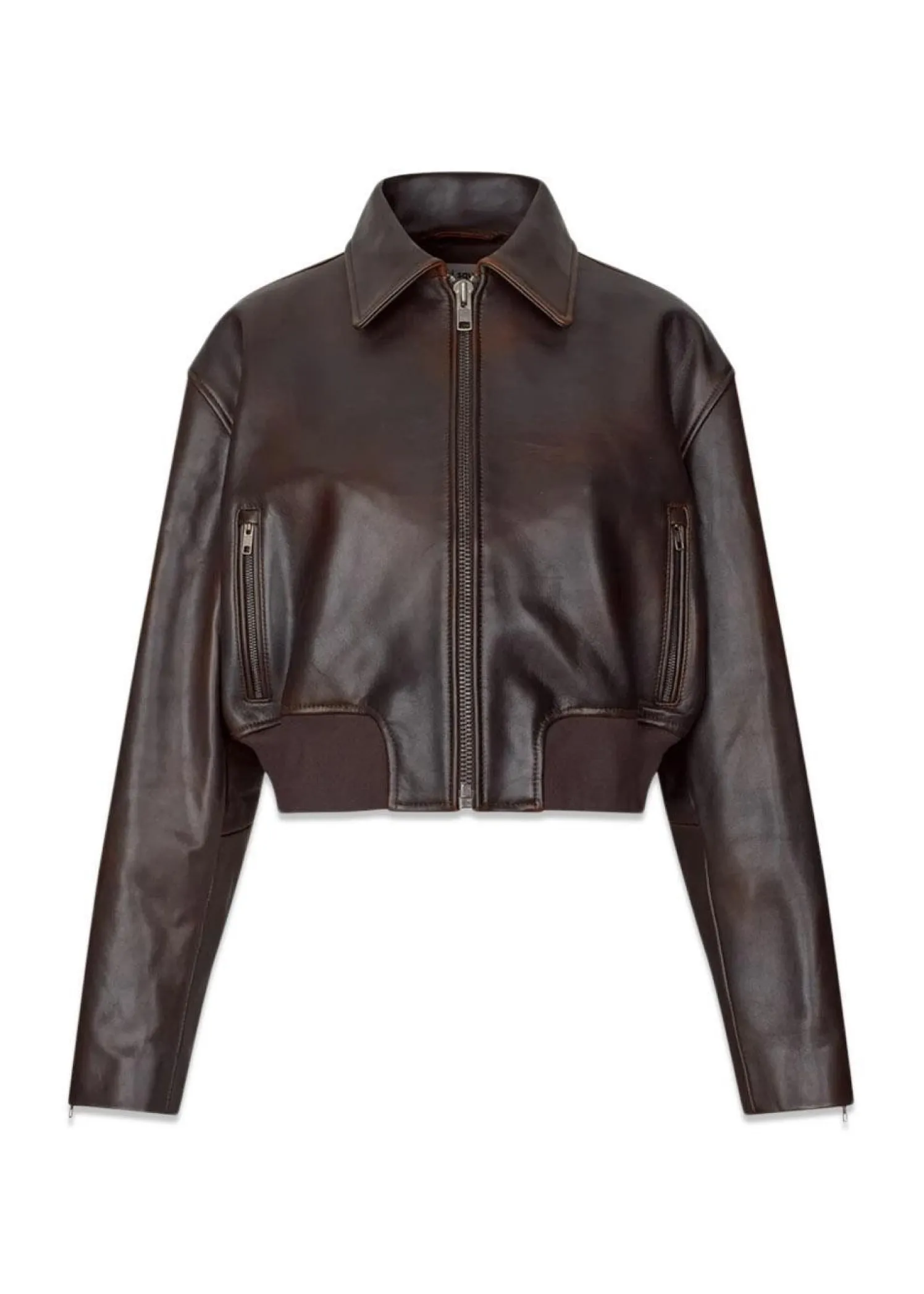 Oval Square Marilyn Leather Bomber