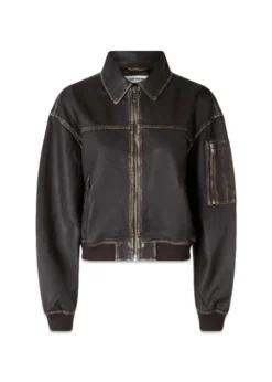 Oval Square Rocker Leather Bomber