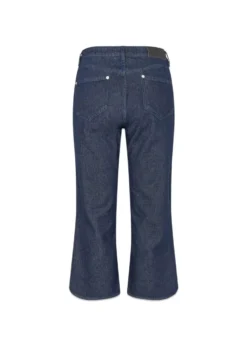 Oval Square Split denim capri