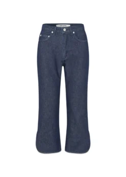 Oval Square Split denim capri