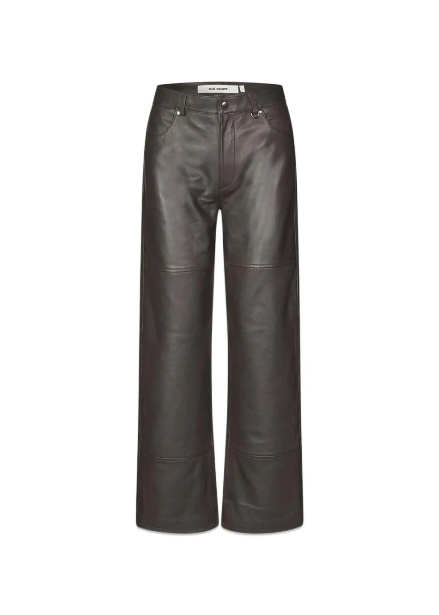 Oval Square Time Leather Trousers