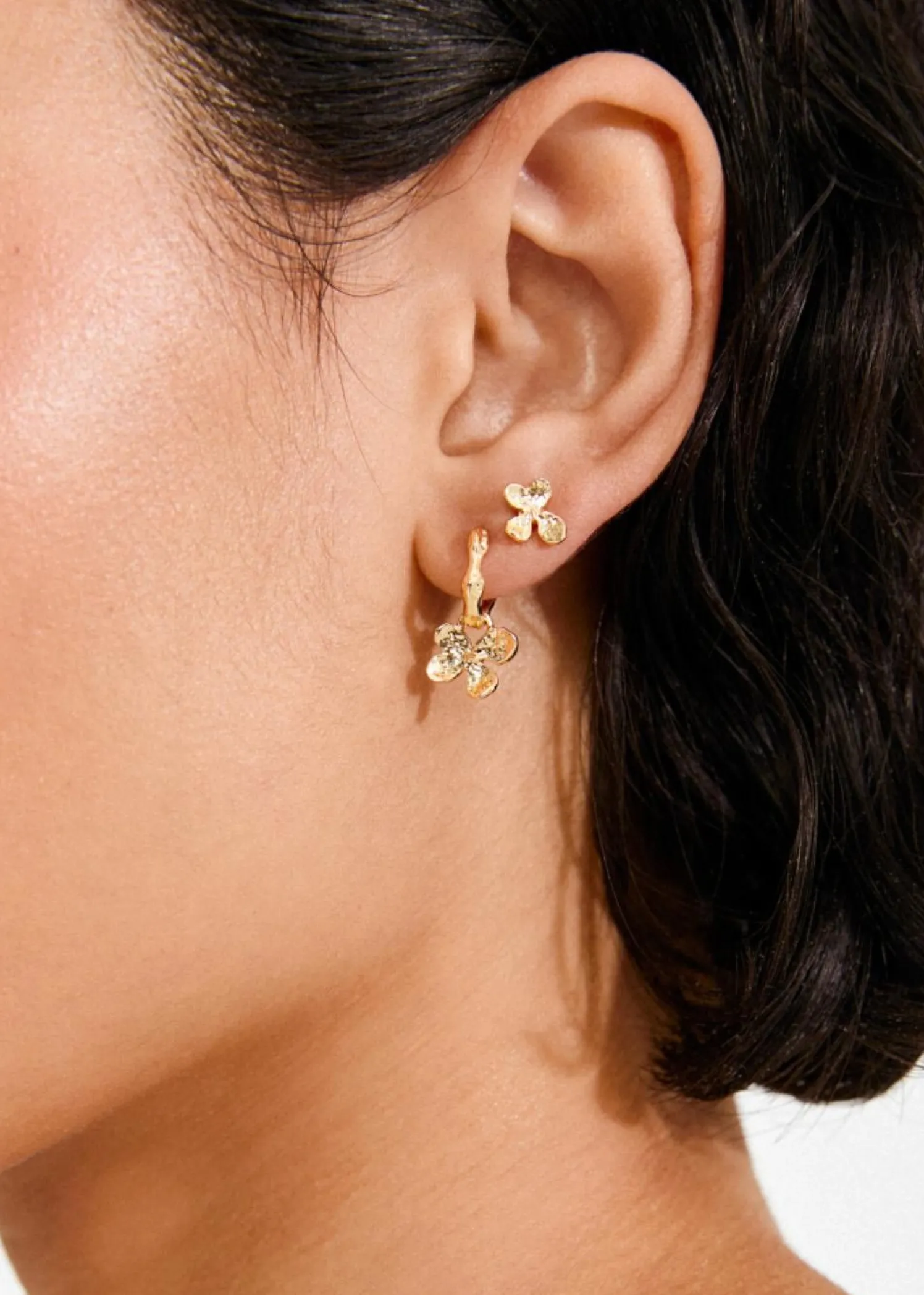 Pilgrim AJANI earrings 2-in-1 set, gold-plated