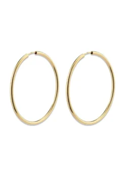 Pilgrim APRIL medium-size hoop earrings gold-plated
