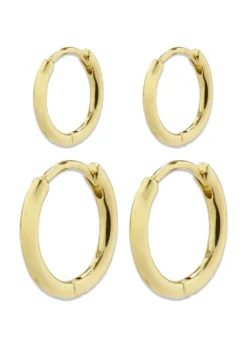Pilgrim ARIELLA hoop earrings 2-in-1 set gold-plated