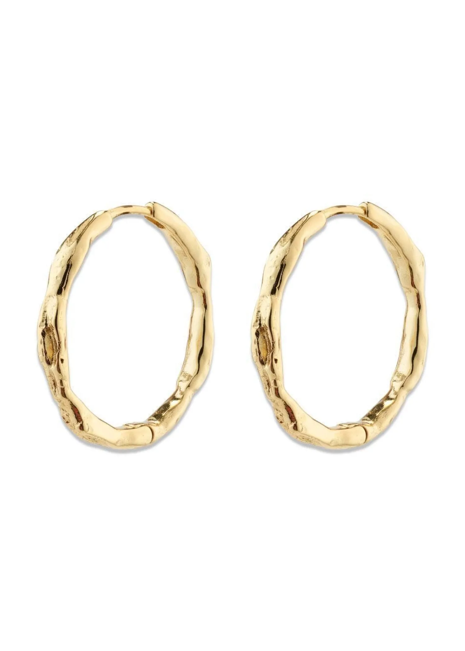 Pilgrim EDDY organic shaped large hoops gold-plated