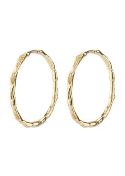 Pilgrim EDDY organic shaped maxi hoops gold-plated