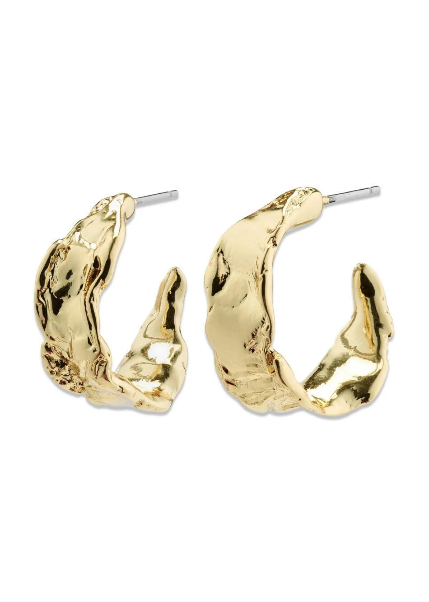 Pilgrim ELARA organic shaped hoop earrings gold-plated