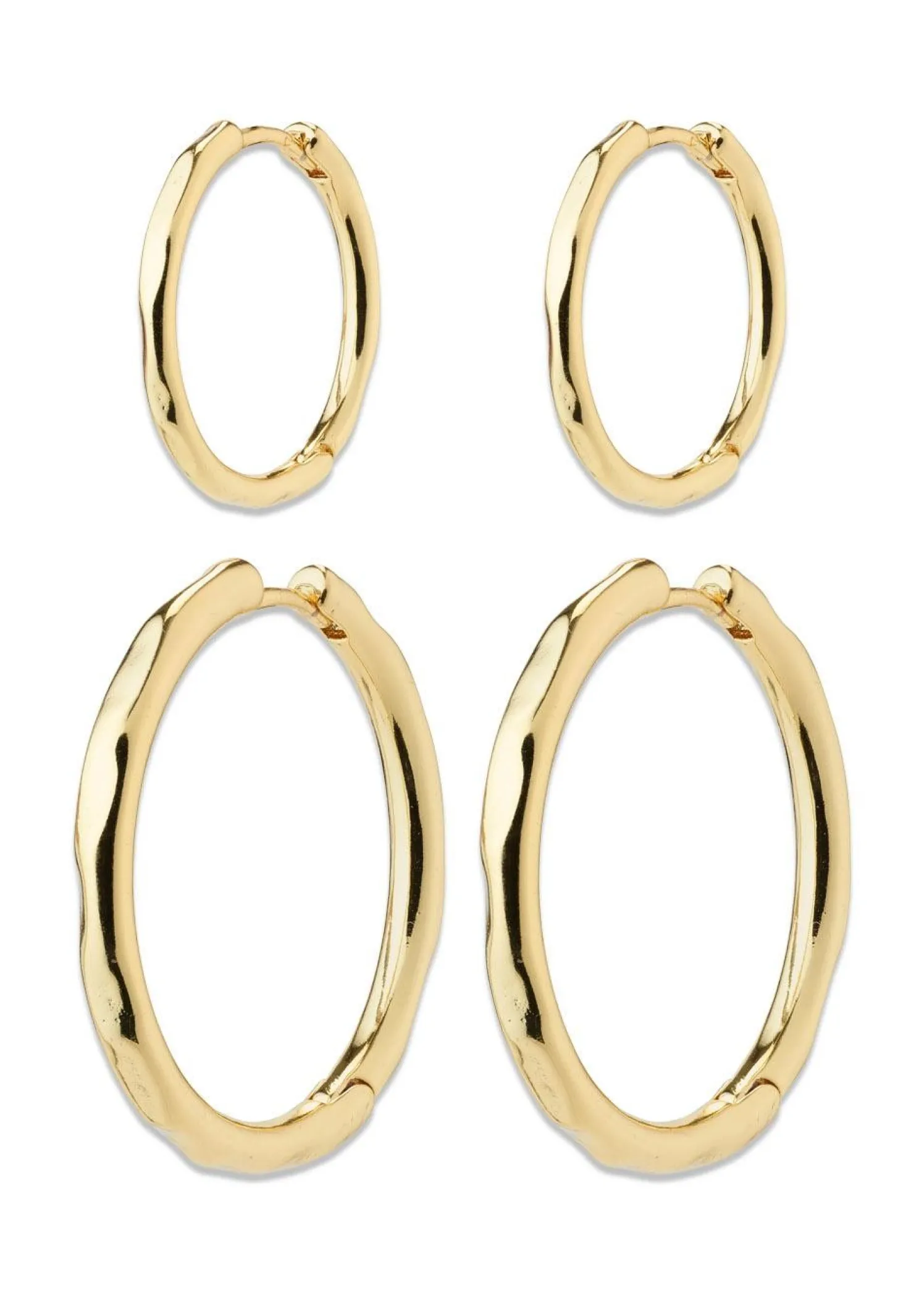 Pilgrim EVE hoop earrings 2-in-1 set gold-plated