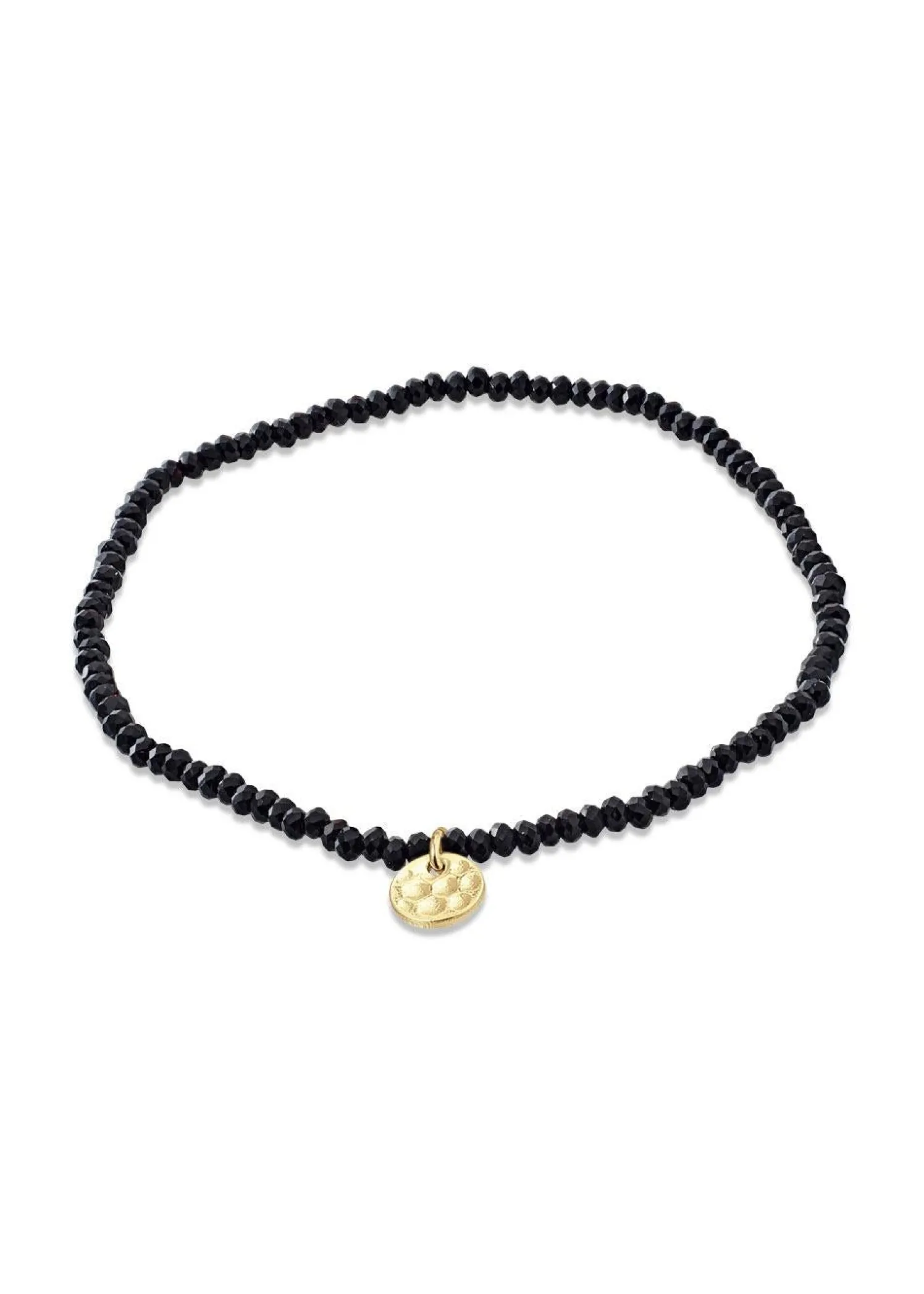 Pilgrim INDIE bracelet black, gold-plated