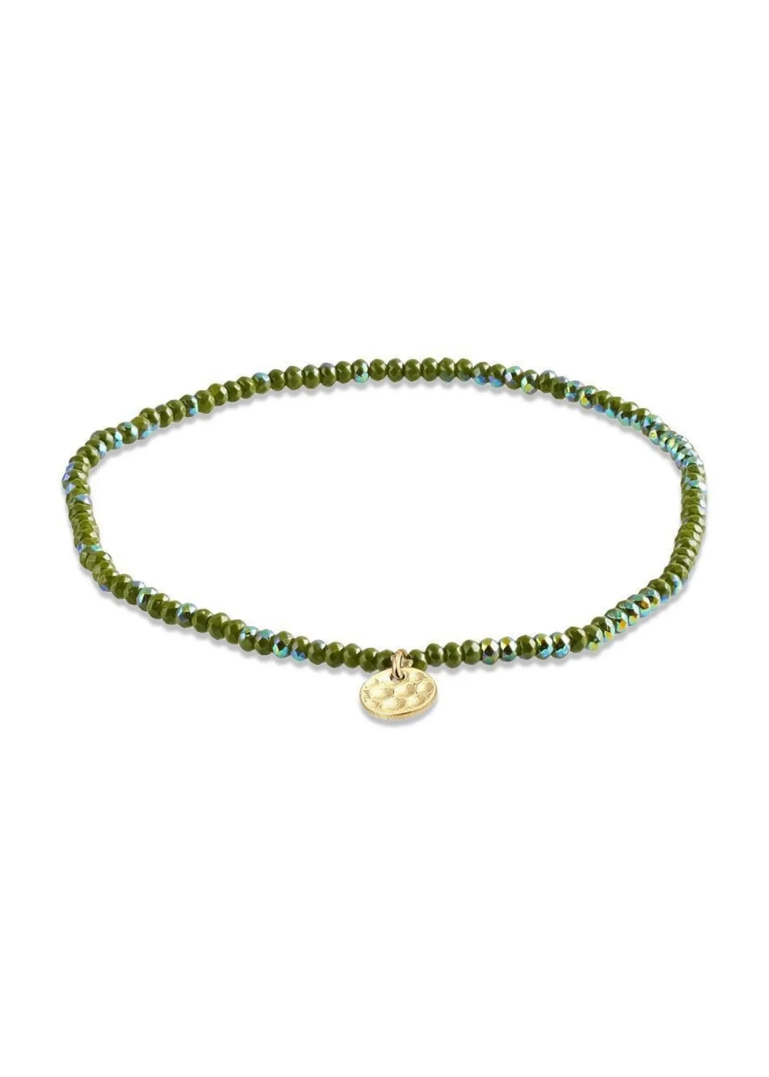 Pilgrim INDIE bracelet green, gold-plated