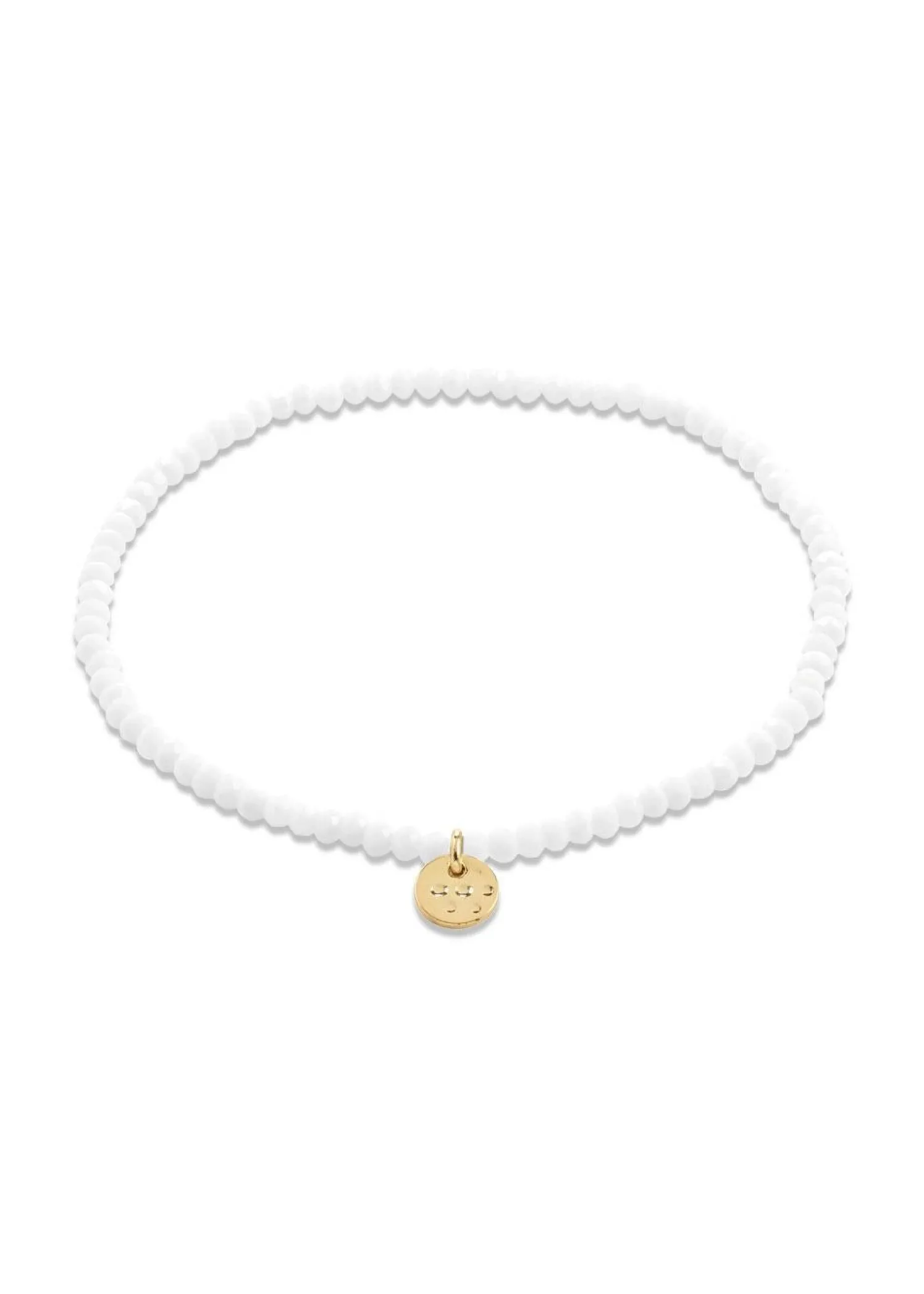 Pilgrim INDIE bracelet white, gold-plated