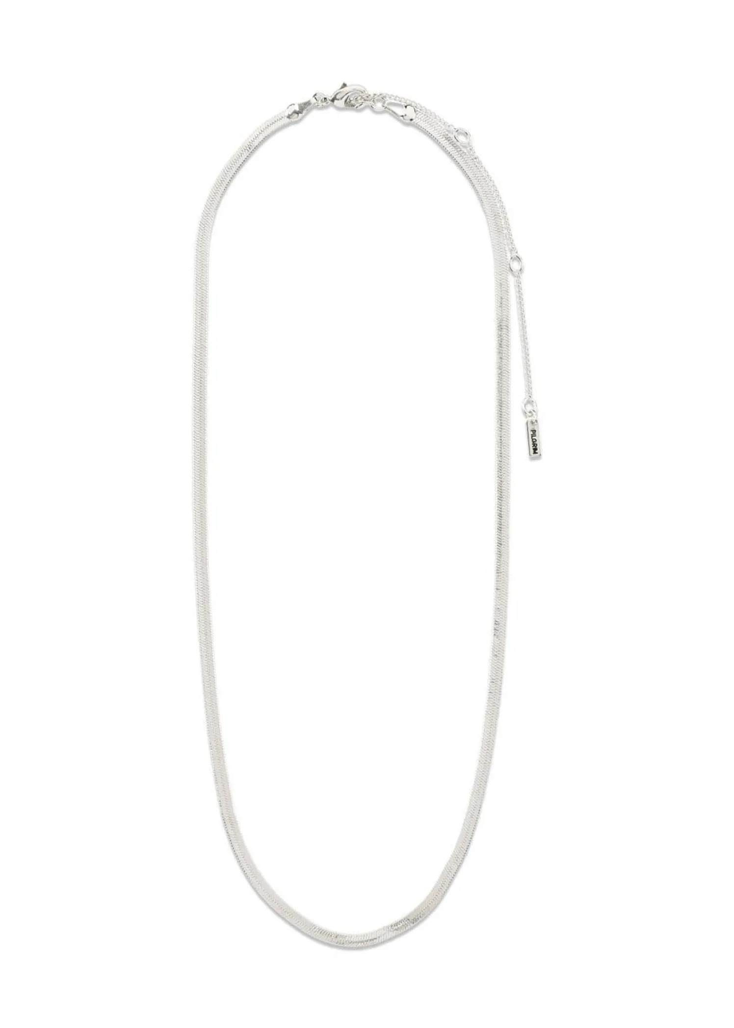 Pilgrim JOANNA flat snake chain necklace silver-plated