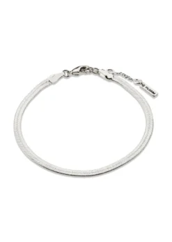 Pilgrim JOANNA flat snake chain bracelet silver-plated