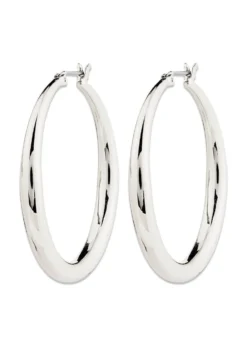 Pilgrim JORUN large hoop earrings silver-plated
