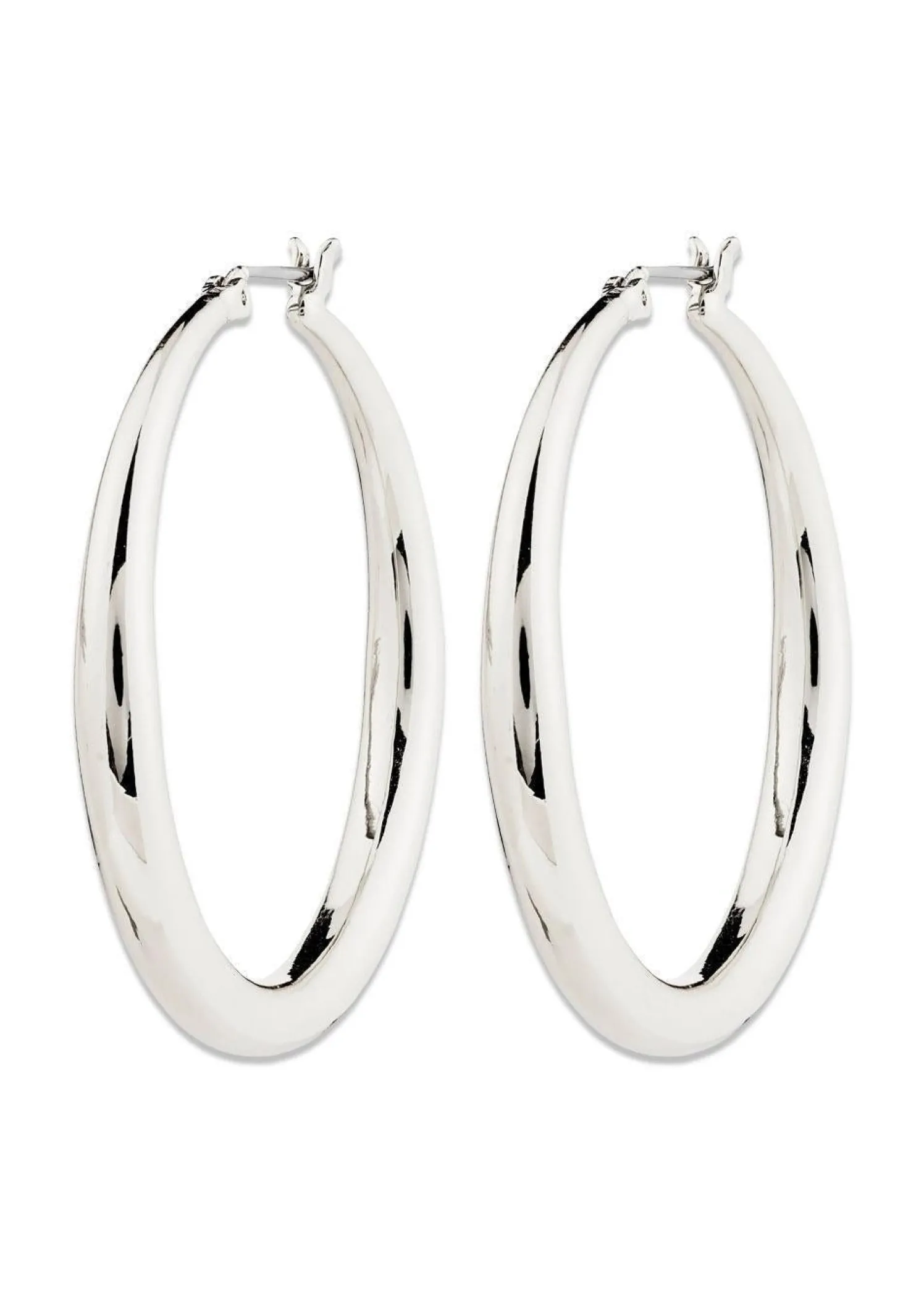 Pilgrim JORUN large hoop earrings silver-plated