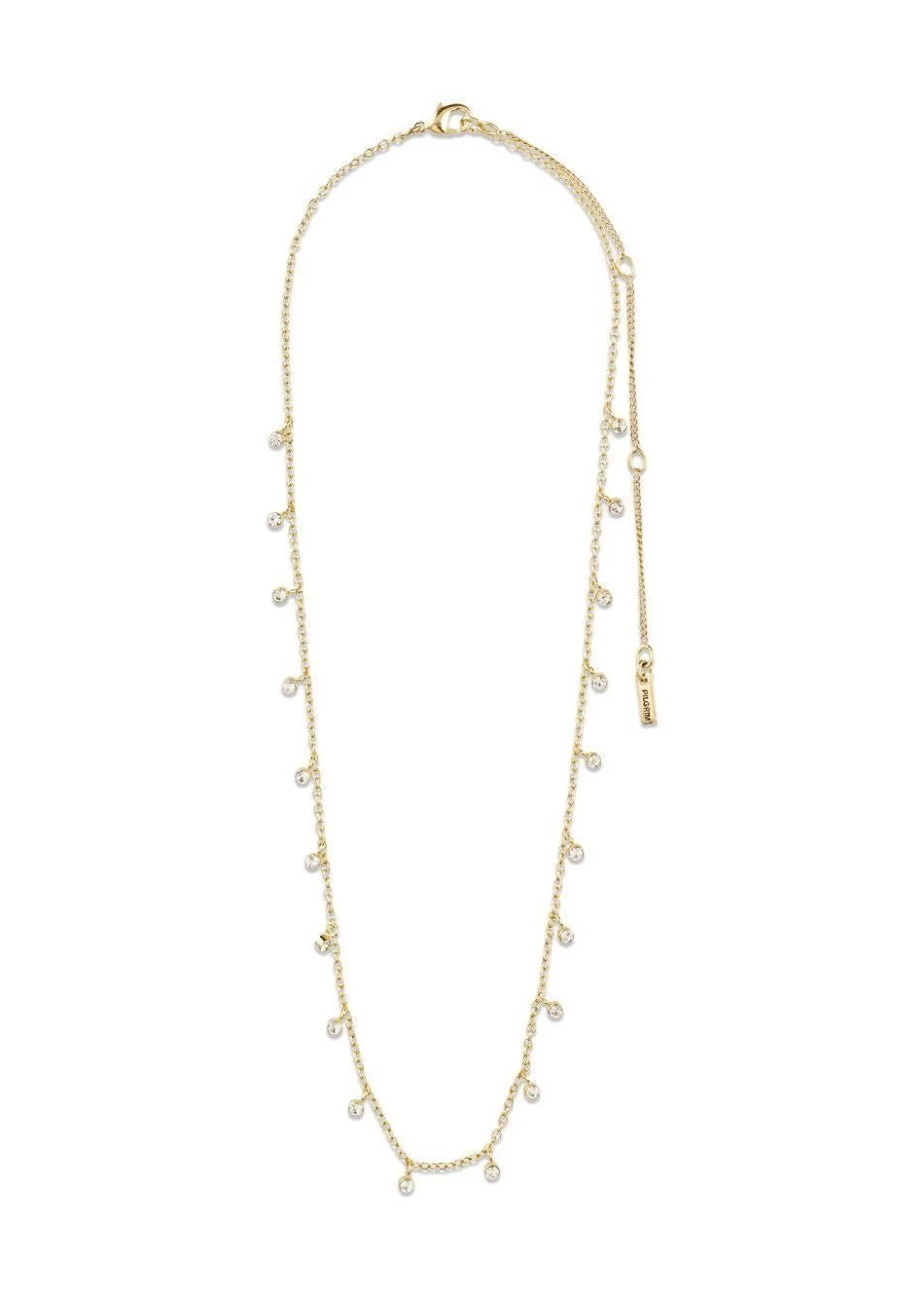 Pilgrim MAJA crystal multi drops necklace gold-plated